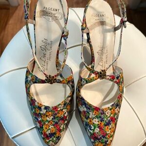 Multicolor Floral Heels